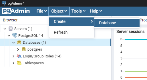 Objects create database